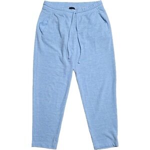 Talbots Blue Terry Cloth Lounge Women's Pants Size S Elastic Waist Drawstring